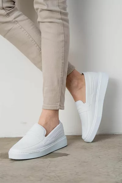  أبيض اللون أبيض باطل الرجال أحذية كاجوال