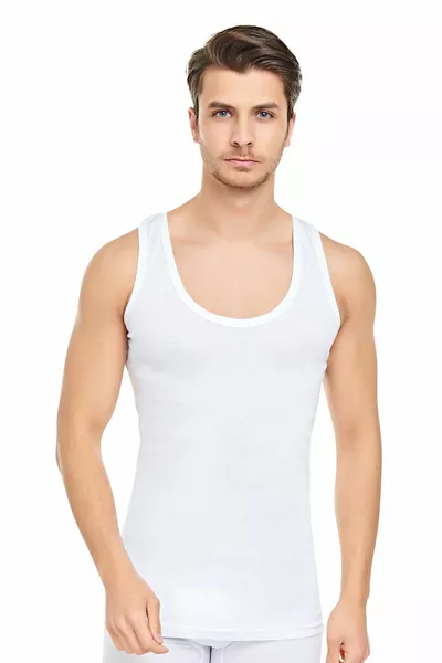 6 pièces maillot de corps peigné pour hommes paquet économique dans une boîte spéciale