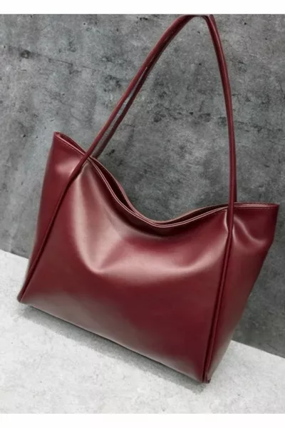 علياء بورجوندي حقيبة كتف نسائية من الجلد الناعم