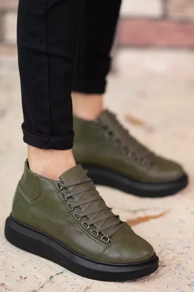 حذاء كاكي أسود للجنسين 