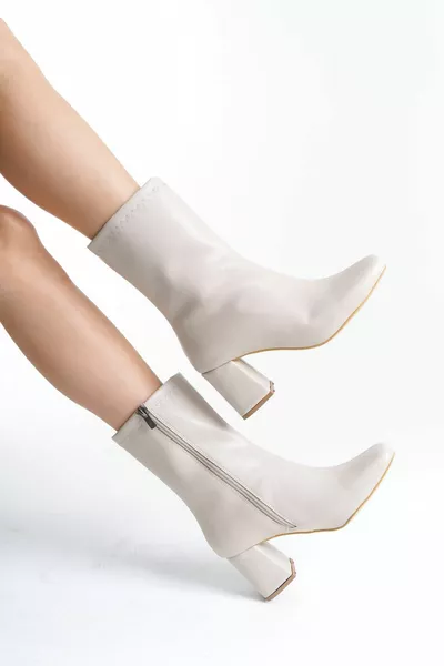 CASUAL WEAR SKIN LAARZEN MET MEDIUM HAKKEN VOOR DAMES