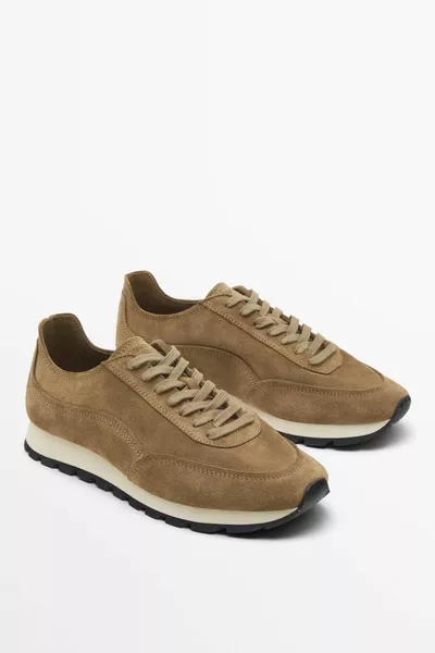 Zachte dikke suède sneakers