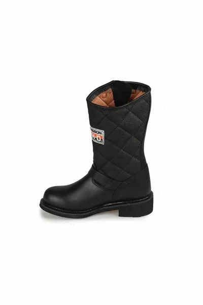 Laconia/ Z.kau Bottes Femme en Cuir Huilé Noir 