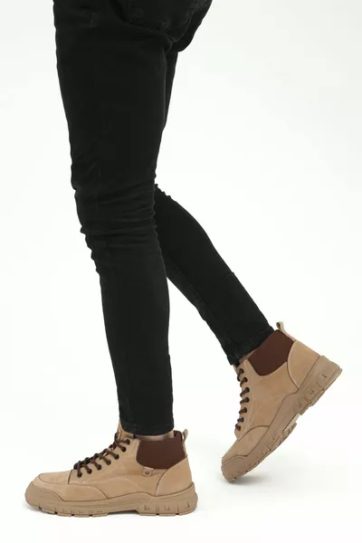 Casual laarzen van echt leer voor heren   Erk Boots /