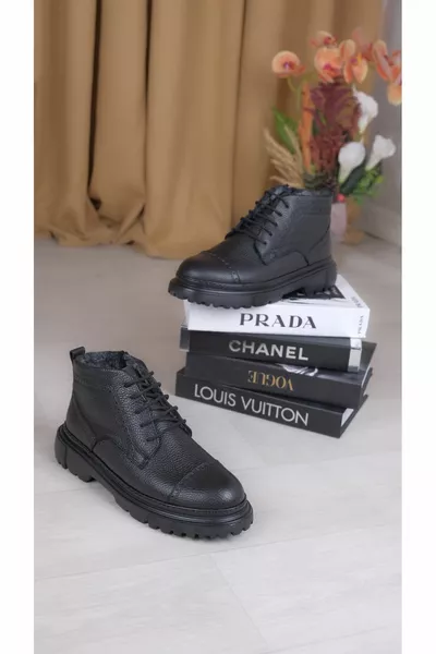 Echtes Leder, sehr leichtes Gewicht, Pelz kältebeständige rutschfeste Sohle orthopädische Herrenstiefel