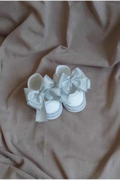 Neugeborenes Baby Mädchen Weiß Perle Schuhe / Baby Dusche Geschenk / Urlaub Schuhe / Krankenhaus Ausgang