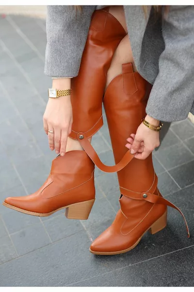 Ботуши и ботуши на ток Tan Skin Plug