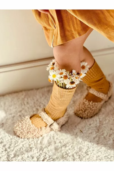 Wolkle Baby Teddy Балетни Плоски Крем