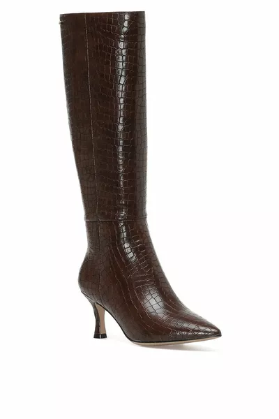  2pr حذاء نسائي بكعب بني