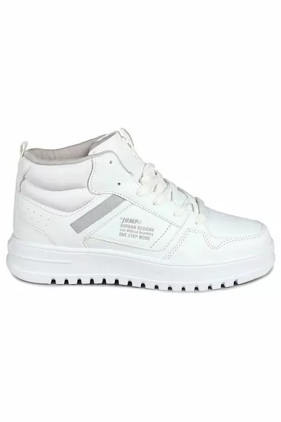  Bianco Comfort Sole Caviglia Scarpe Da Ginnastica Impermeabili