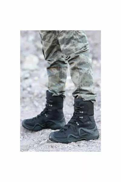 Scooter ns Leder Schwarz Wasserdichte Herrenstiefel