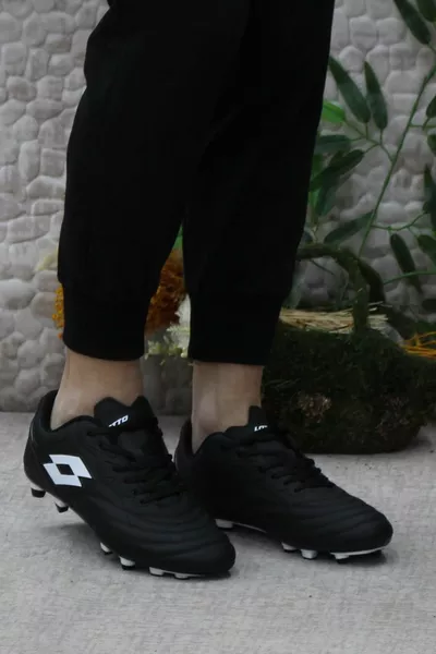 Feat FG Черно-бял оригинален продукт Футболни обувки за тревно игрище Astroturf