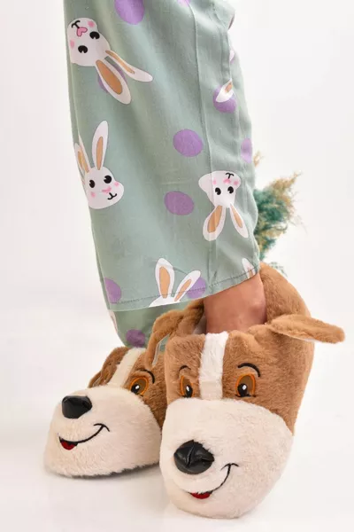 Унисекс Собачьи фигурные домашние сапоги с нескользящей подошвой Домашние маятниковые тапочки