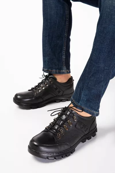 جلد طبيعي للرجال الشتاء أبي الأحذية