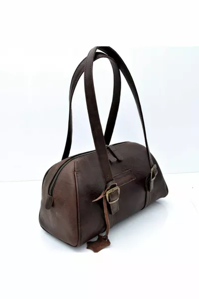 Deby Antique Brown Genuine Leather Mini Shoulder Bag