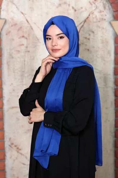 Modello Crowfoot Scialle Saks in cotone jacquard