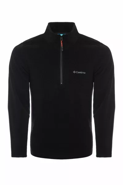 Мъжки полар Черен цвят Половин цип Яке Bato Външно руно