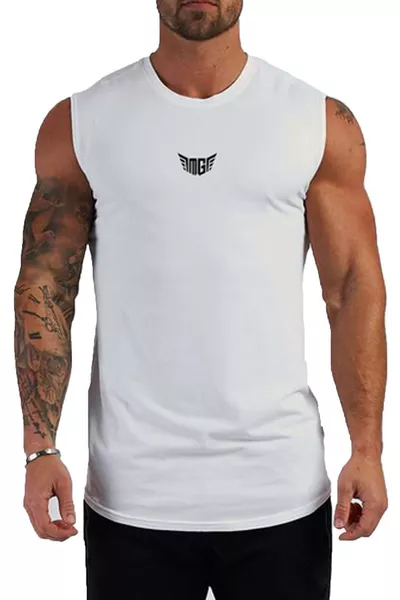 T-shirt sans manches pour homme, absorbant l'humidité, séchage rapide, performance technique sportive, athlétique
