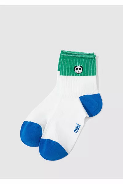 Calze a calzino con ricamo Panda 