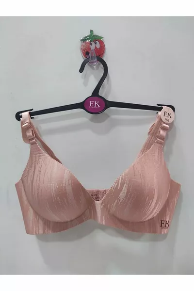 صدرية بدعم كامل بدون حشوة بلون وردي جاف مزيّنة بالليزر 