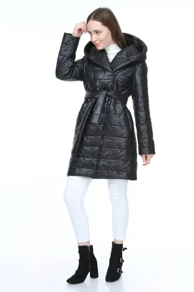 Doudoune à capuche avec col