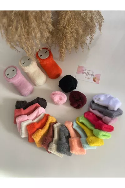 Ensemble de 6 paires de chaussettes en éponge d'hiver pour bébé fille