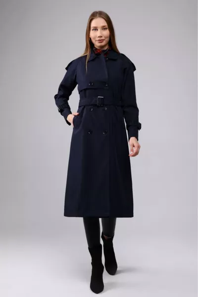 Reglan Kol Mevsimlik Astarlı Uzun Trençkot,kap