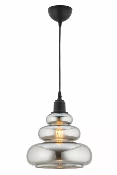 Modern Globe Decorative Smoke Single Glass Pendant pvd Living Room / Lounge Glass  cm  Gray 1 
