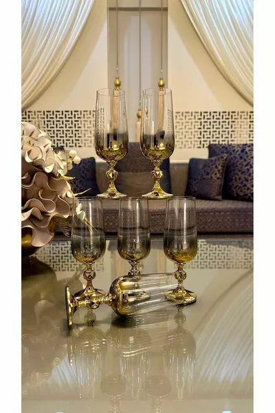 Kristall Gold Kaffeeglas für Wasser  ml