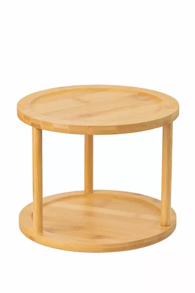  ° Draaibare Bamboe Serveerstandaard Organizer - 2 Laags Kruidenrek Organizer