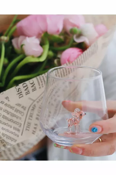 Set de 6 verres à eau avec motifs d’animaux