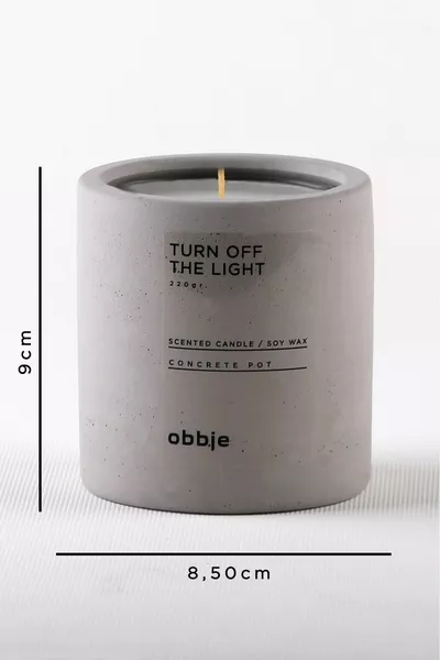 Bougie parfumée au cacao et à la crème, bougie décorative en béton, forme verticale avec une seule mèche