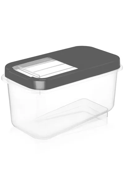 3 قطع صندوق متعدد الاستخدامات بسعة 7.5 لتر مع غطاء سهل الانزلاق لتخزين المواد الغذائية والبقوليات وما إلى ذلك باللون الأنثراسيت