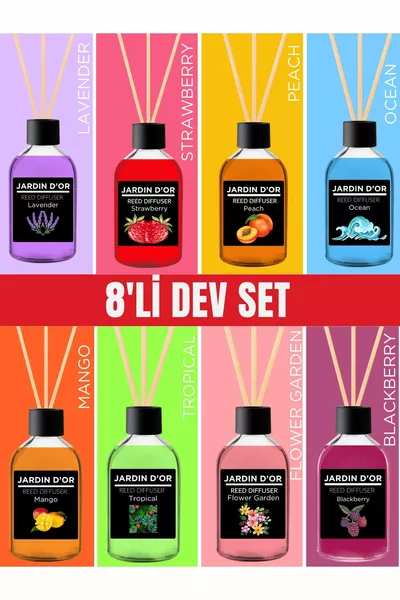 8ER-SET STÄBCHENRAUMDUFT-REED DIFFUSER  ML X 8 STÜCK