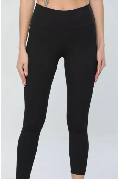 Женские черные вельветовые леггинсы