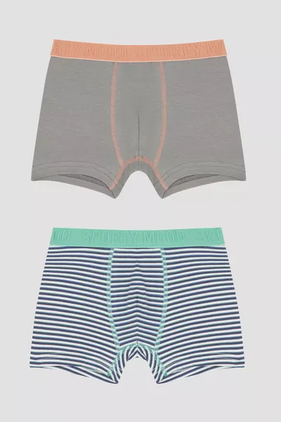 Bunter Jungen-Boxershorts-Set mit Streifendetails, 2er-Pack