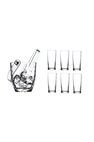 Witte Frisdrankglazen en Isemmer Set 8-delig