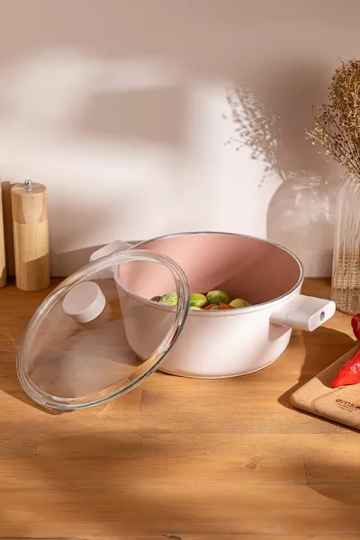 Pentola Profonda Swiss Crystal Rosa  cm