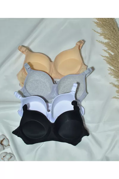 طقم صدرية نسائية بأربع قطع مع حشوة وبألين