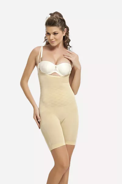Corset avec short sous-poitrine couleur nude Nouvelle Saison