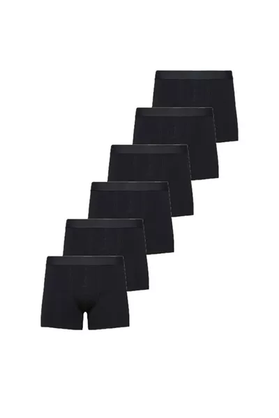 Мъжки боксерки от памук с ликра, пакет от 6 броя