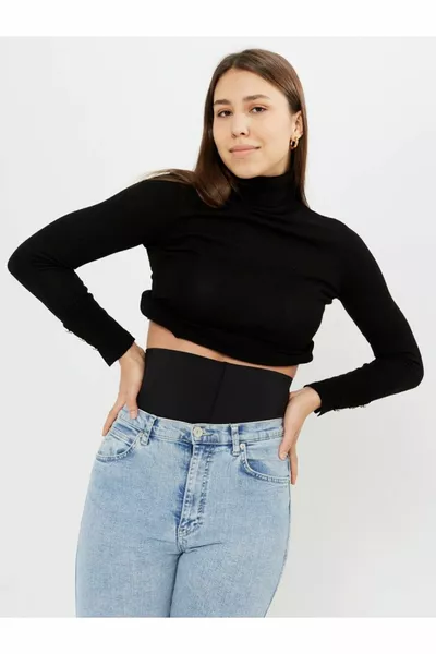 كورسيه أسود ضيق جدًا مع 5 مناطق زراعية بتقنية القص بالليزر من طراز بورفي 