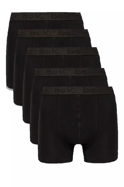 Erkek 5'li Penye Pamuklu Esnek Boxer Seti