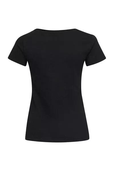Alma Women's Black Round Neck T-Shirt
