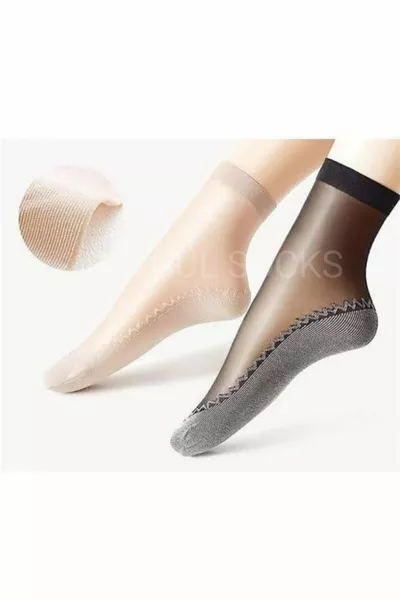 Комплект от 6 чифта тънки чорапи от тюл с памучна основа Fit 