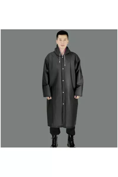 Impermeabile Unisex, Giacca Trasparente in PVC Impermeabile, Elegante Sopraveste in Eva