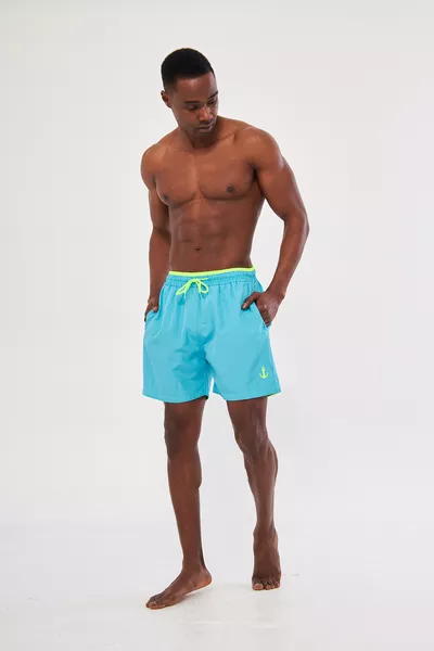 Short de bain coloré avec poche à fermeture éclair