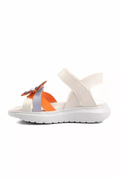 Footmod Shng -p Sandali da ragazza bianco/arancio