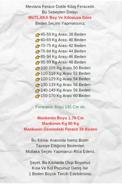 Mevlana Abaya geräuchert