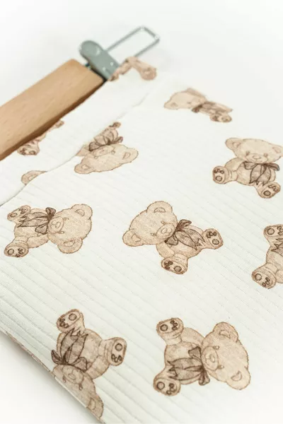 Bear Pattern Hastane Çıkışı Ayıcık % Pamuk Penye 5'li Set Yenidoğan Bebek Kıyafetleri